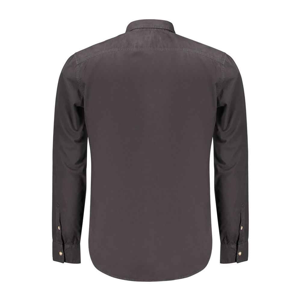 Black Cotton Men's Shirt