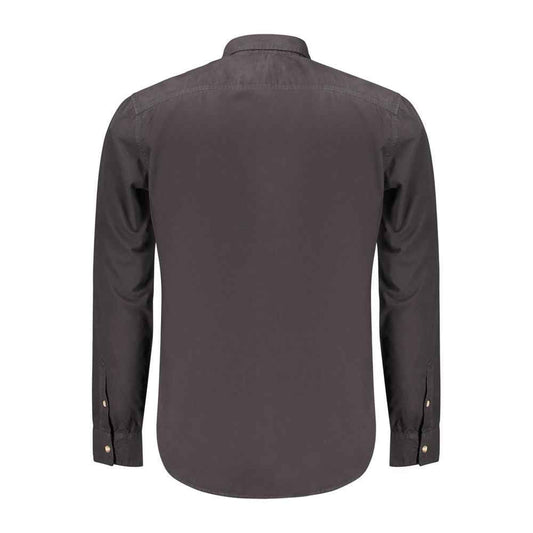 Black Cotton Men's Shirt