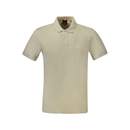 Beige Cotton Men's Polo
