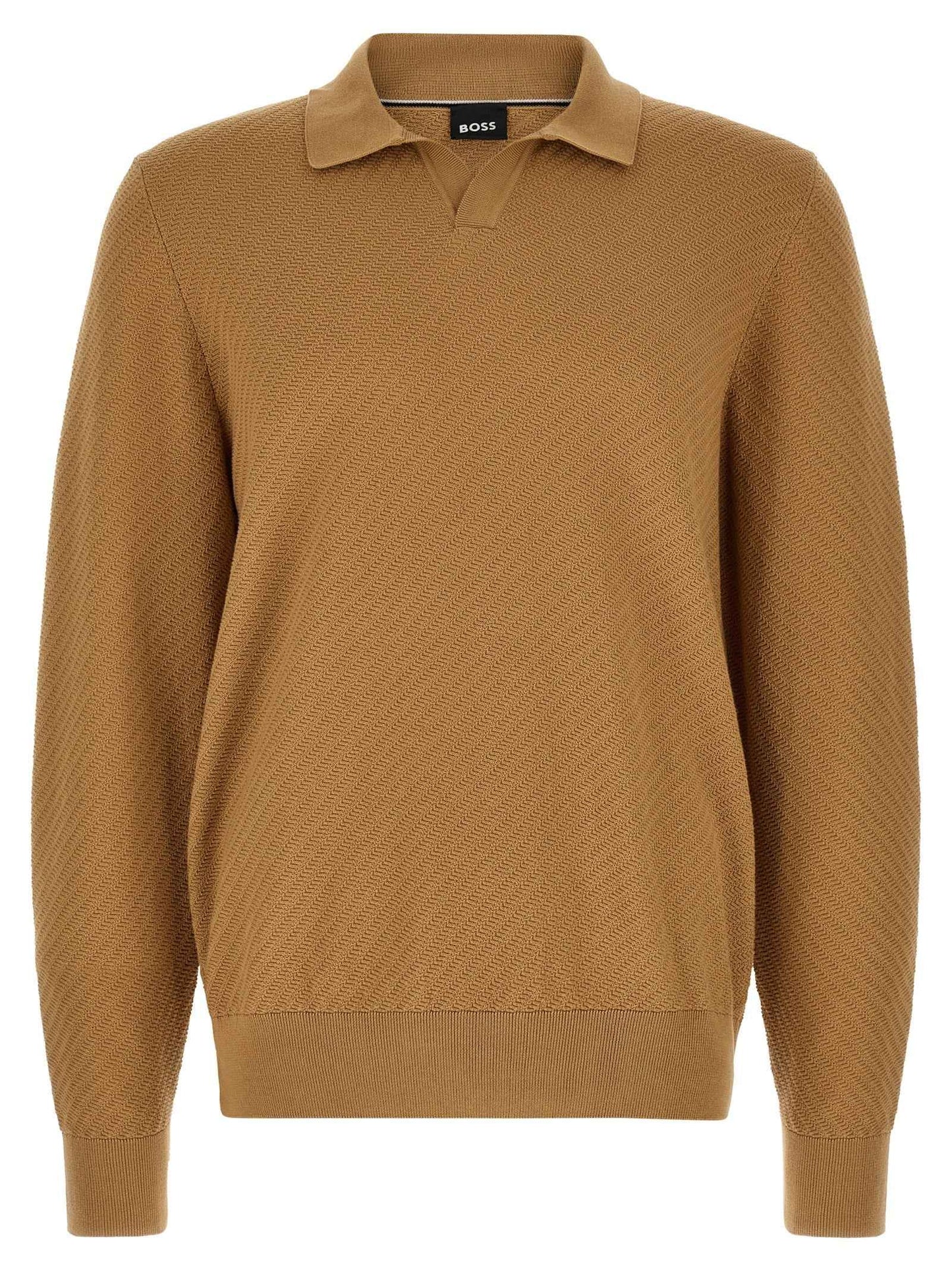 Brown Cotton Polo Shirt