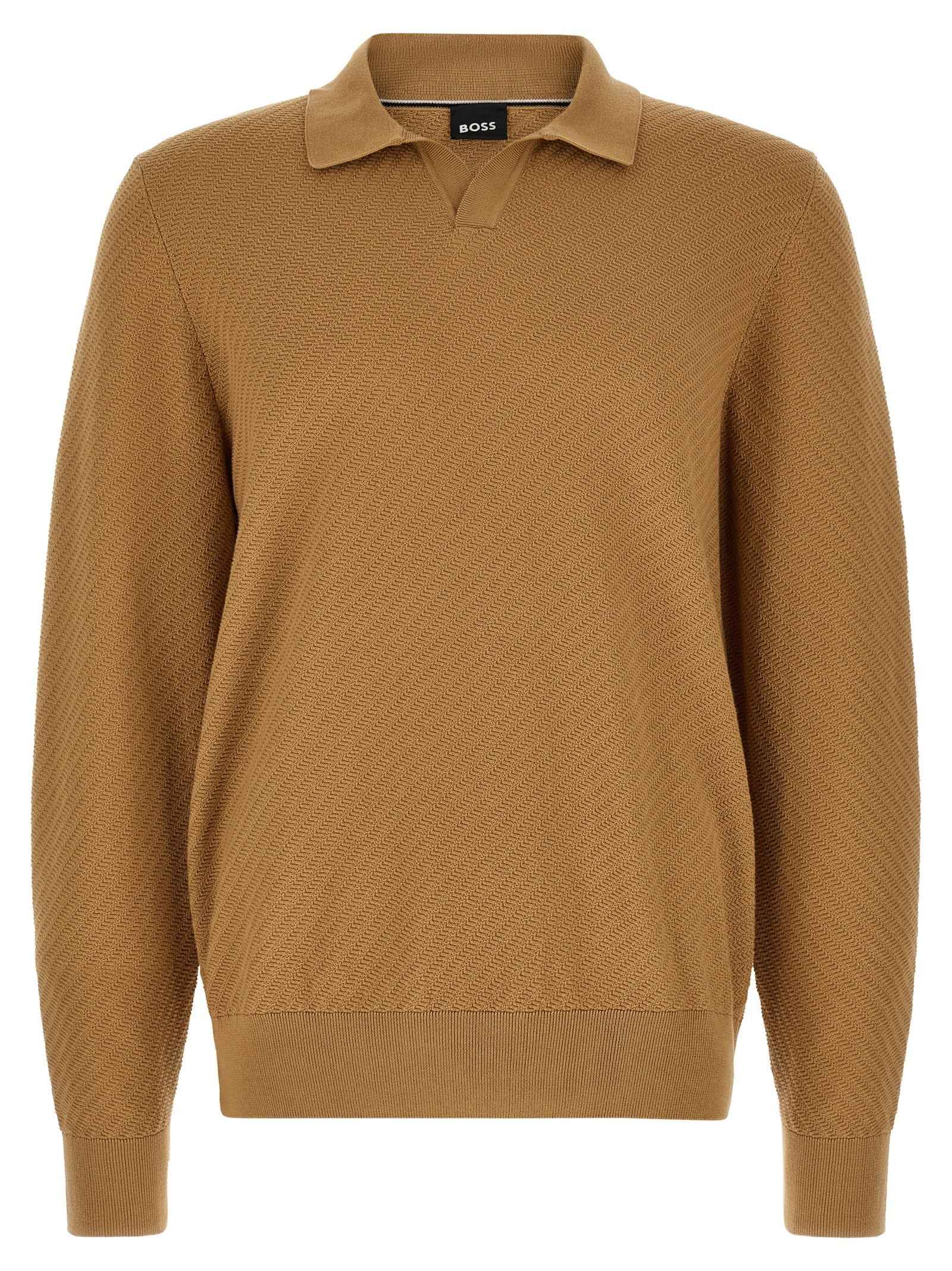 Brown Cotton Polo Shirt