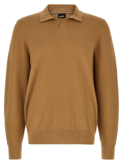 Brown Cotton Polo Shirt