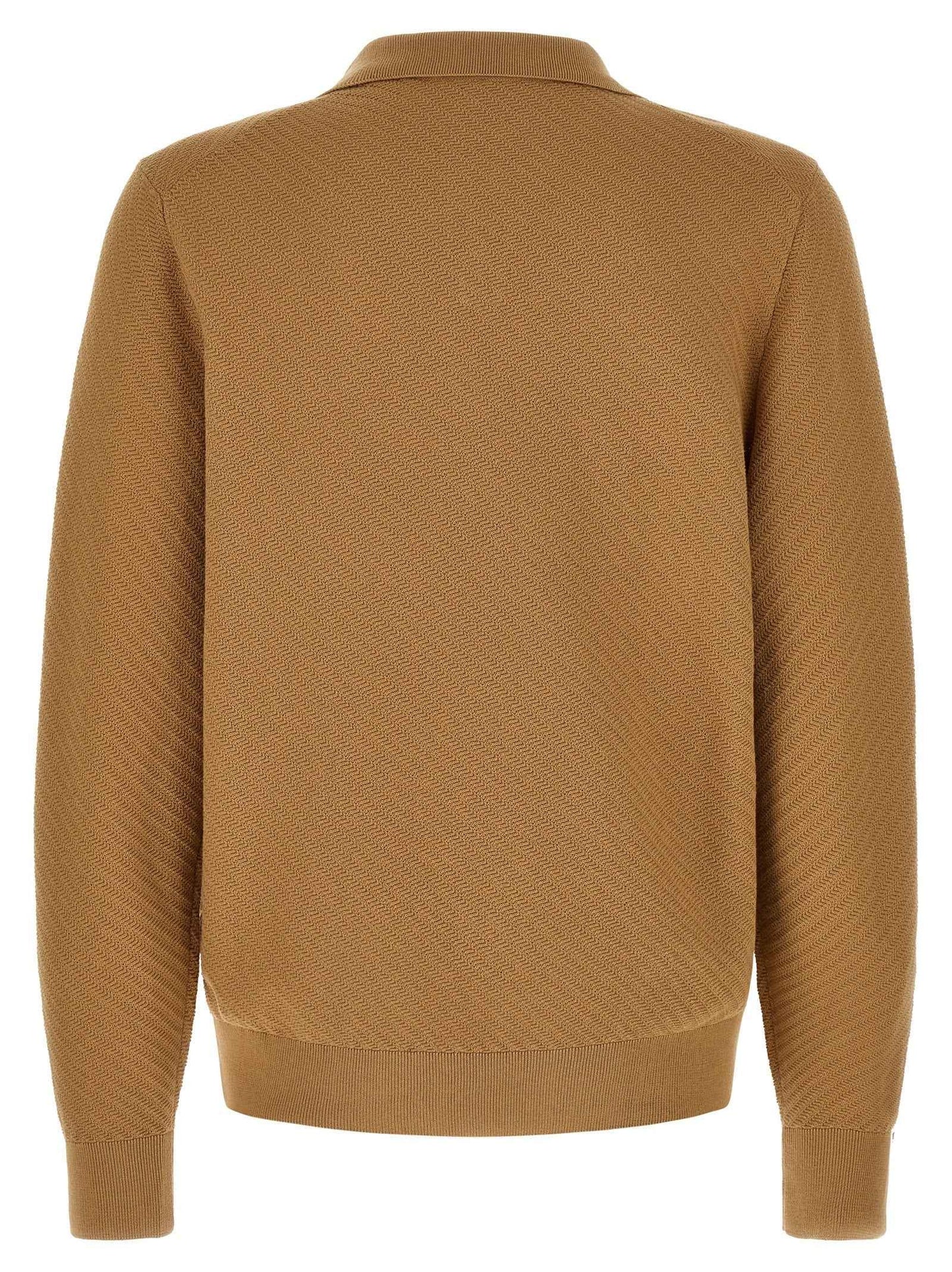 Brown Cotton Polo Shirt