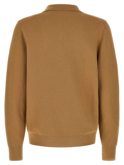 Brown Cotton Polo Shirt