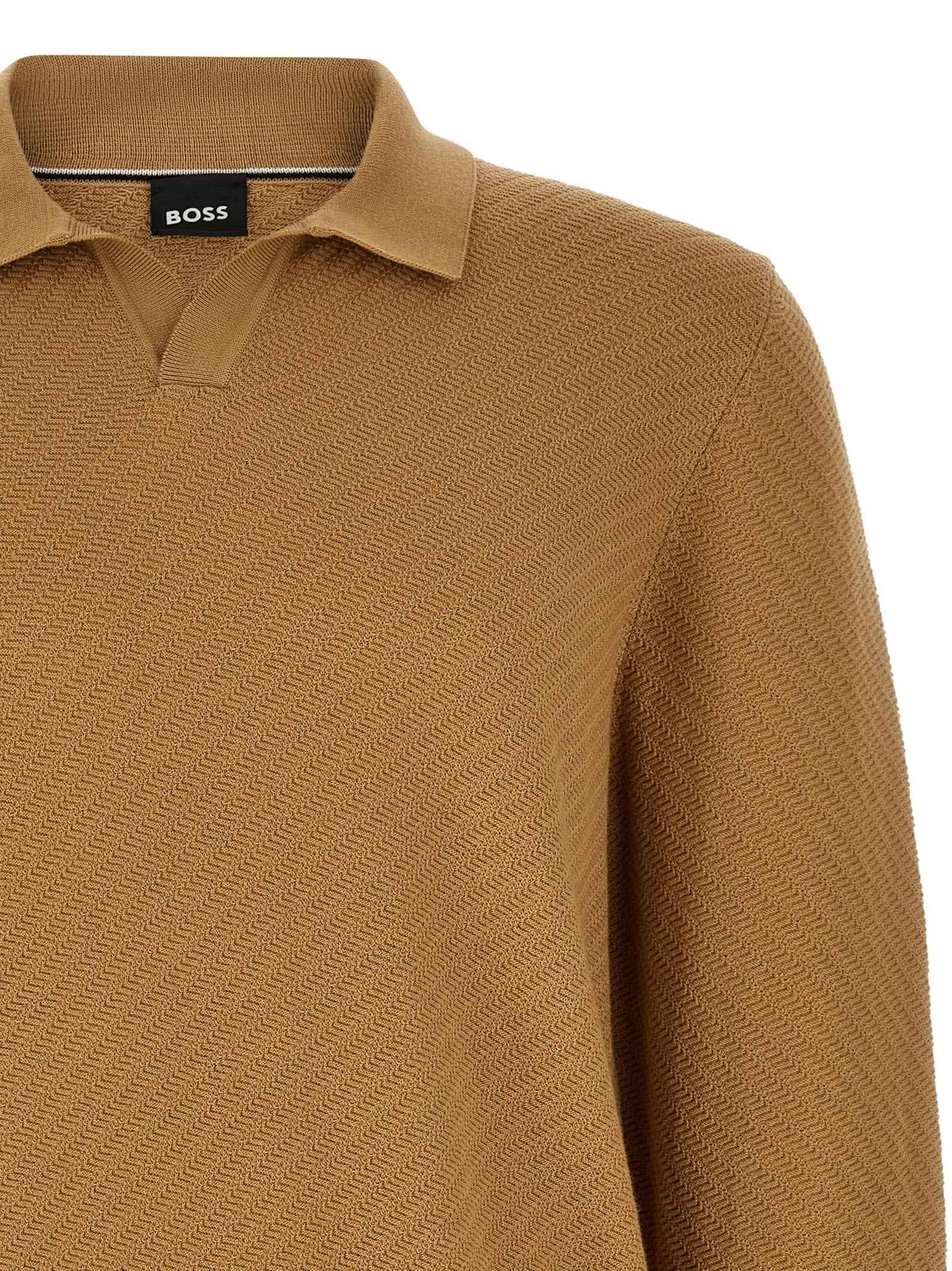 Brown Cotton Polo Shirt