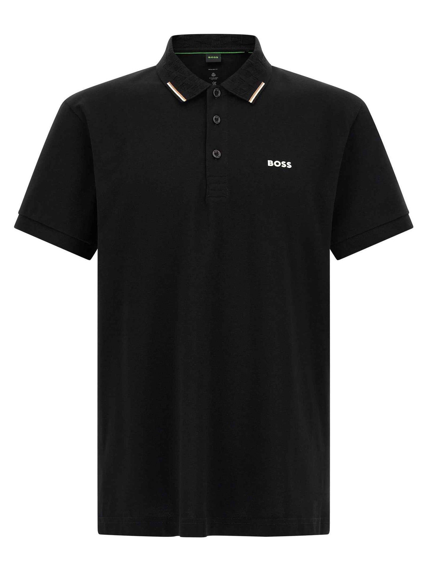 Black Cotton Polo Shirt