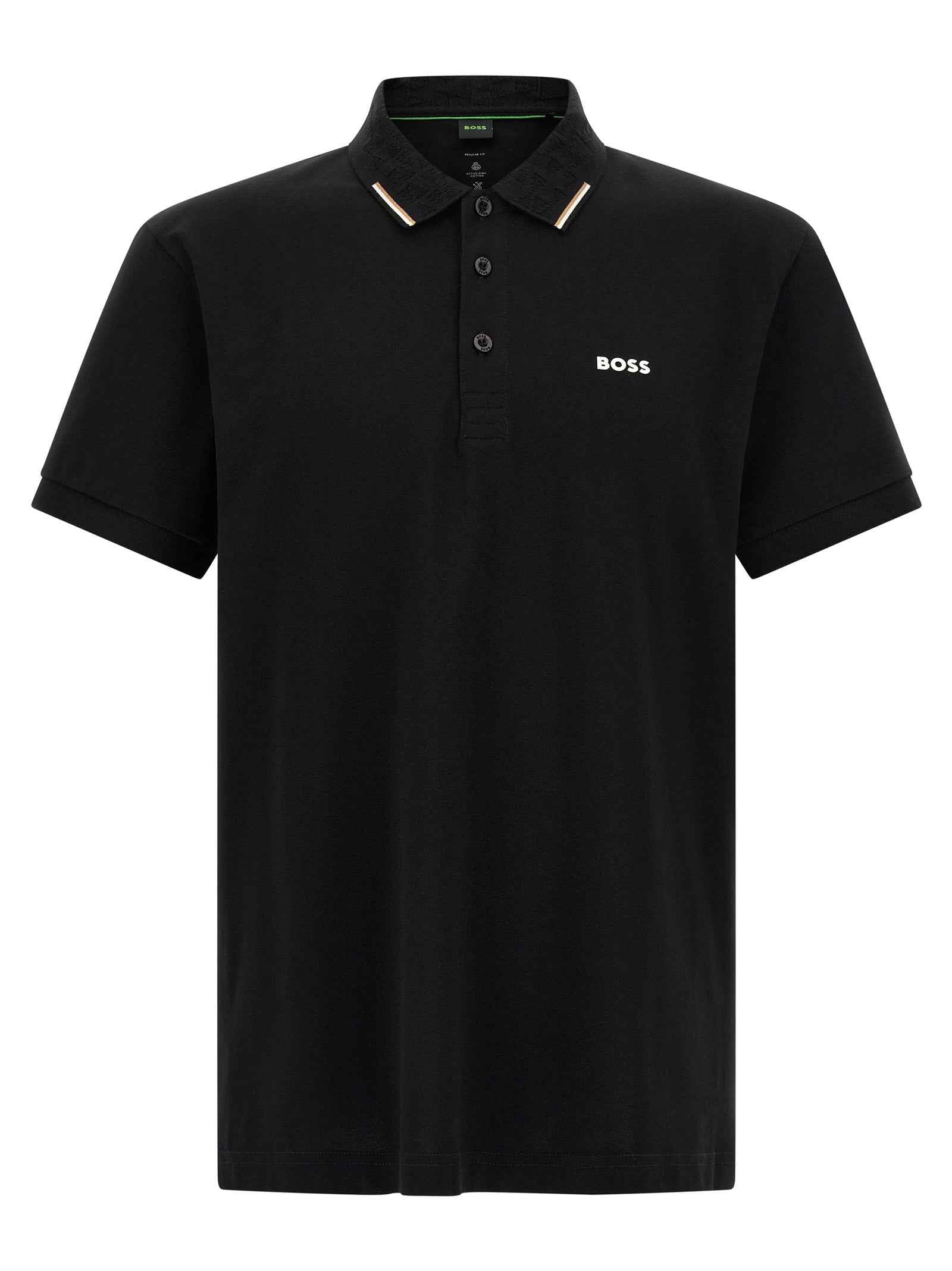 Black Cotton Polo Shirt
