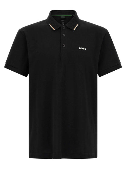 Black Cotton Polo Shirt