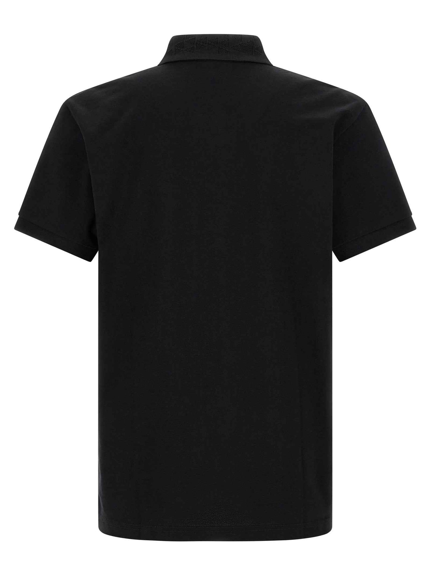 Black Cotton Polo Shirt