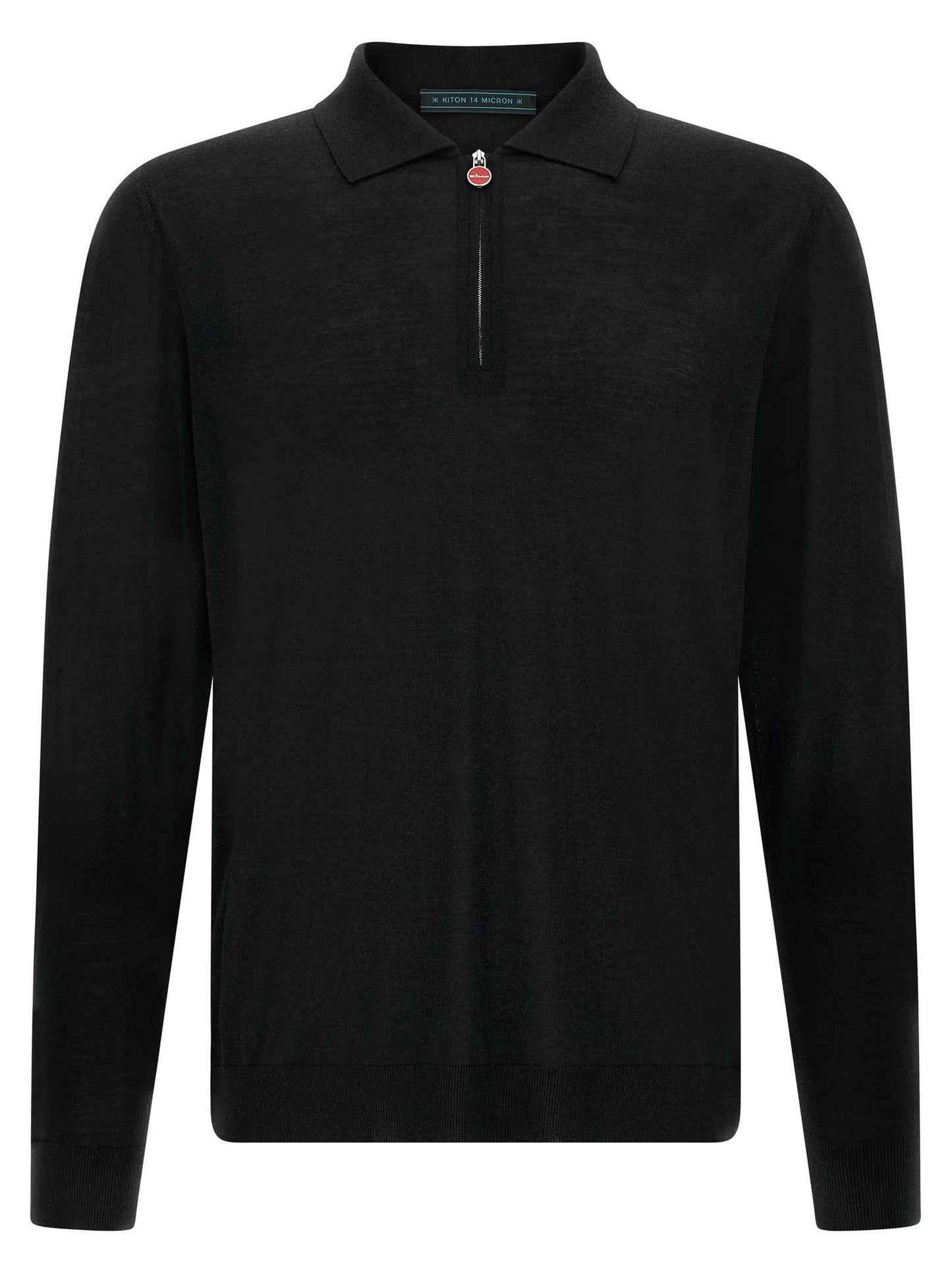 Black Wool Polo Shirt