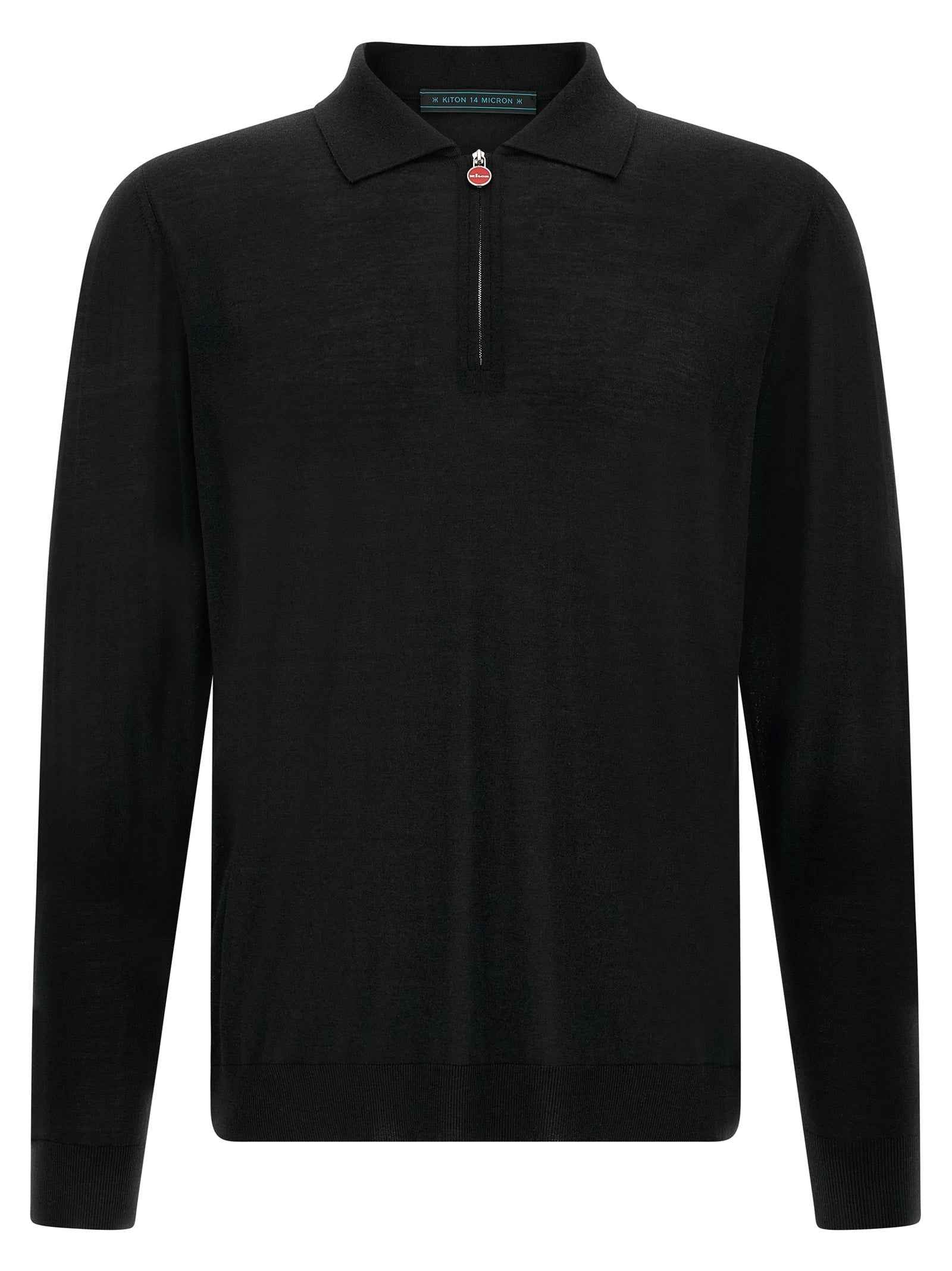 Black Wool Polo Shirt