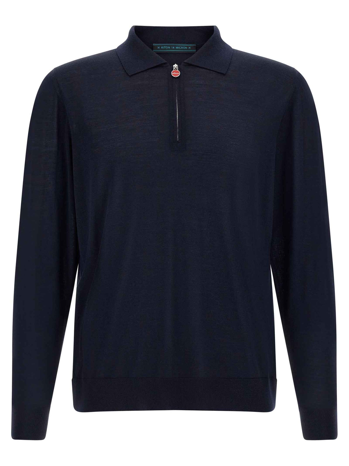 Blue Wool Polo Shirt