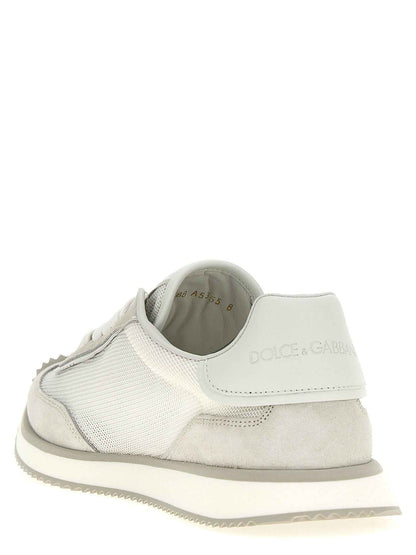 Gray Calfskin Low Top Sneakers