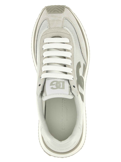 Gray Calfskin Low Top Sneakers