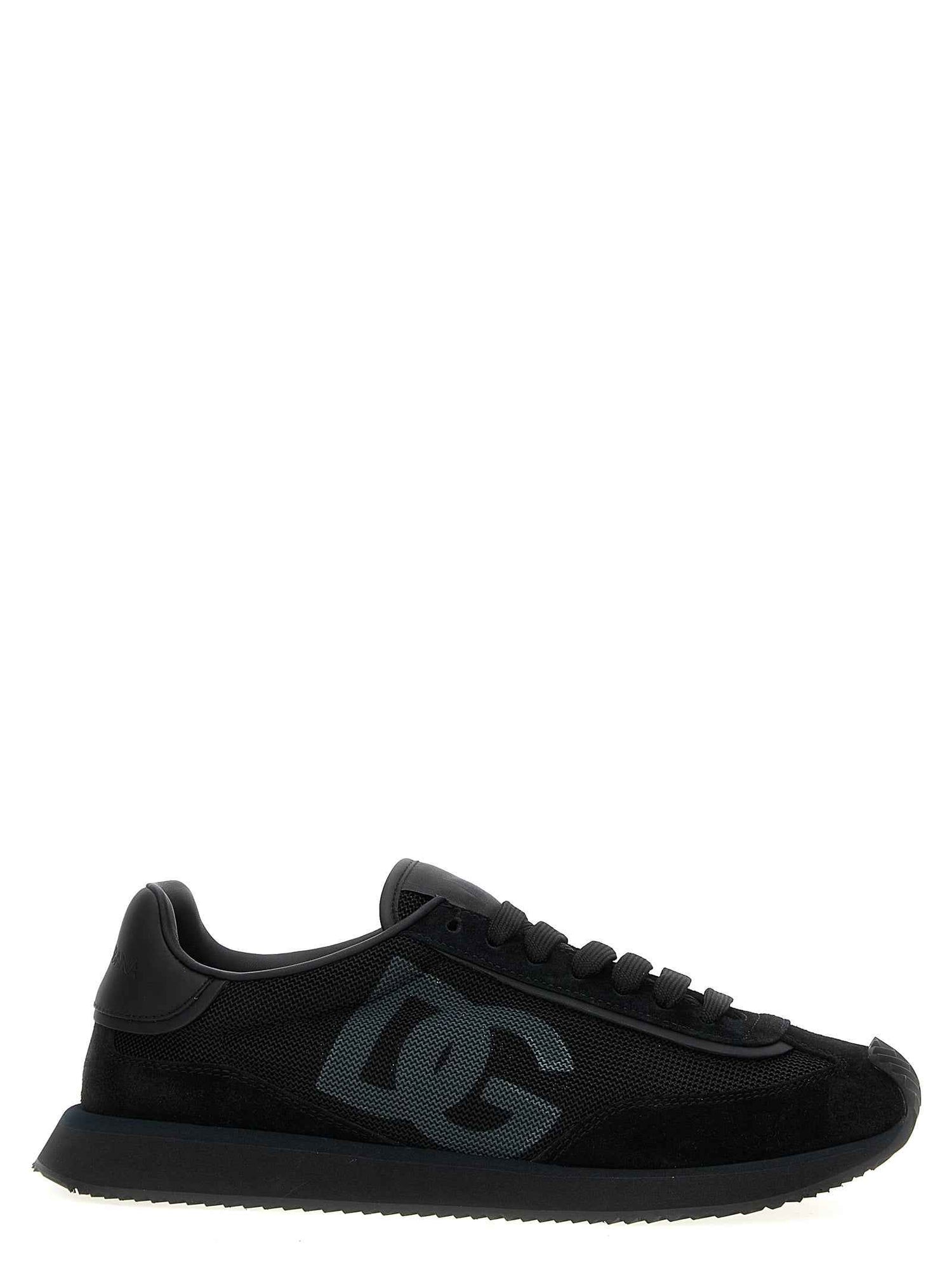 Black Calfskin Athletic Sneakers