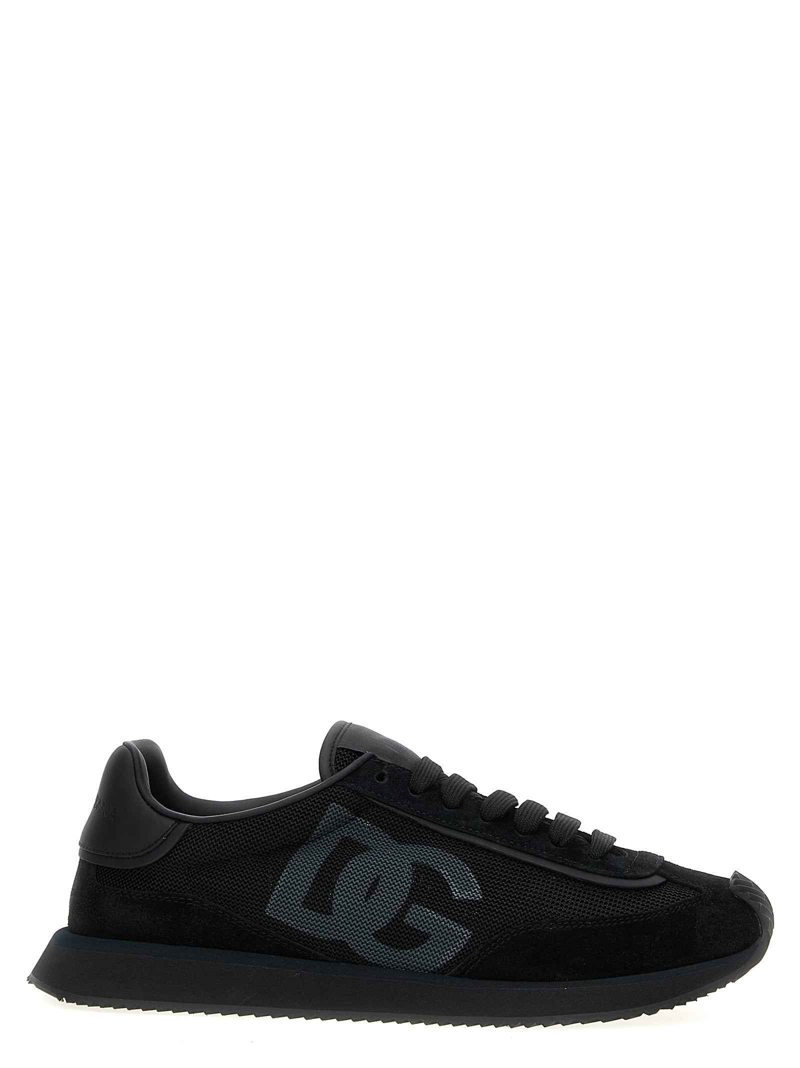Black Calfskin Athletic Sneakers