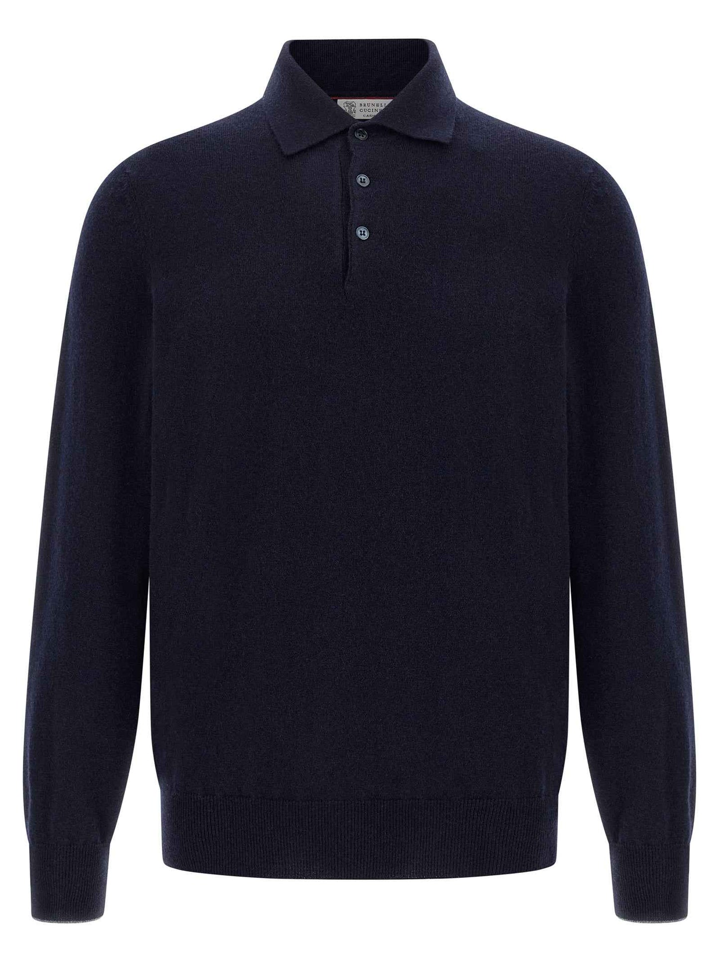 Blue Cashmere Polo Shirt