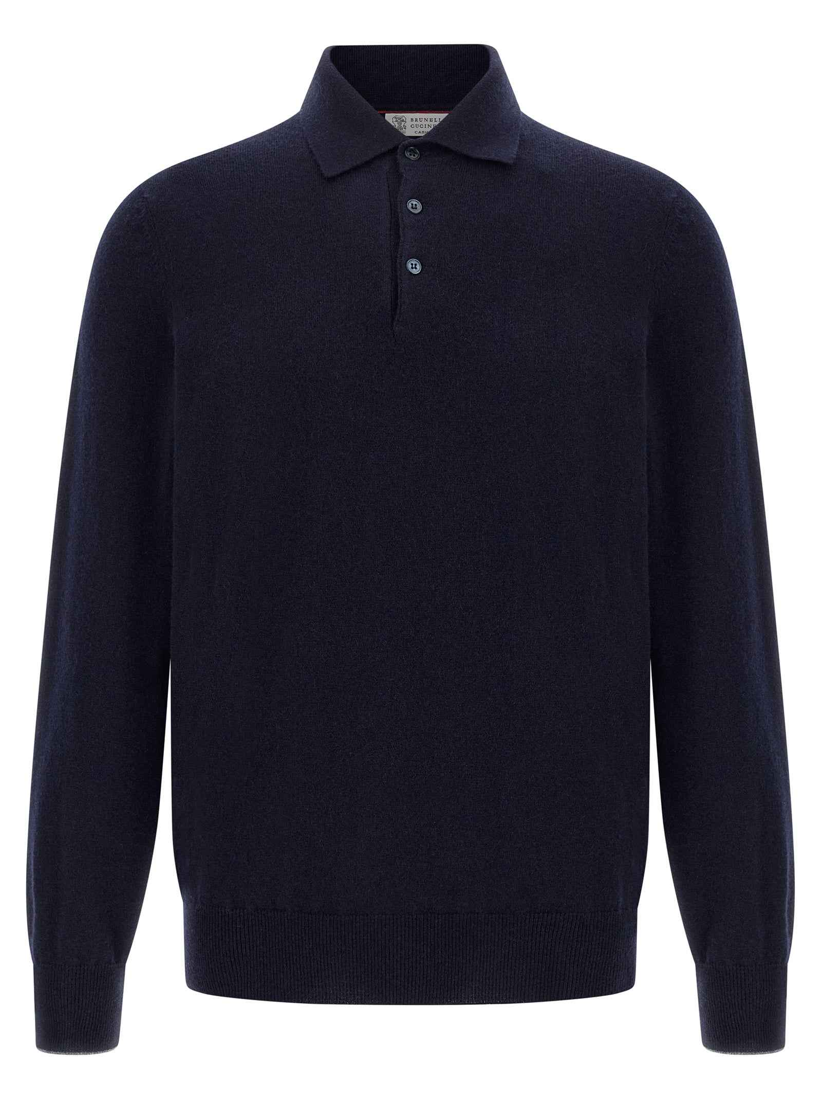 Blue Cashmere Polo Shirt