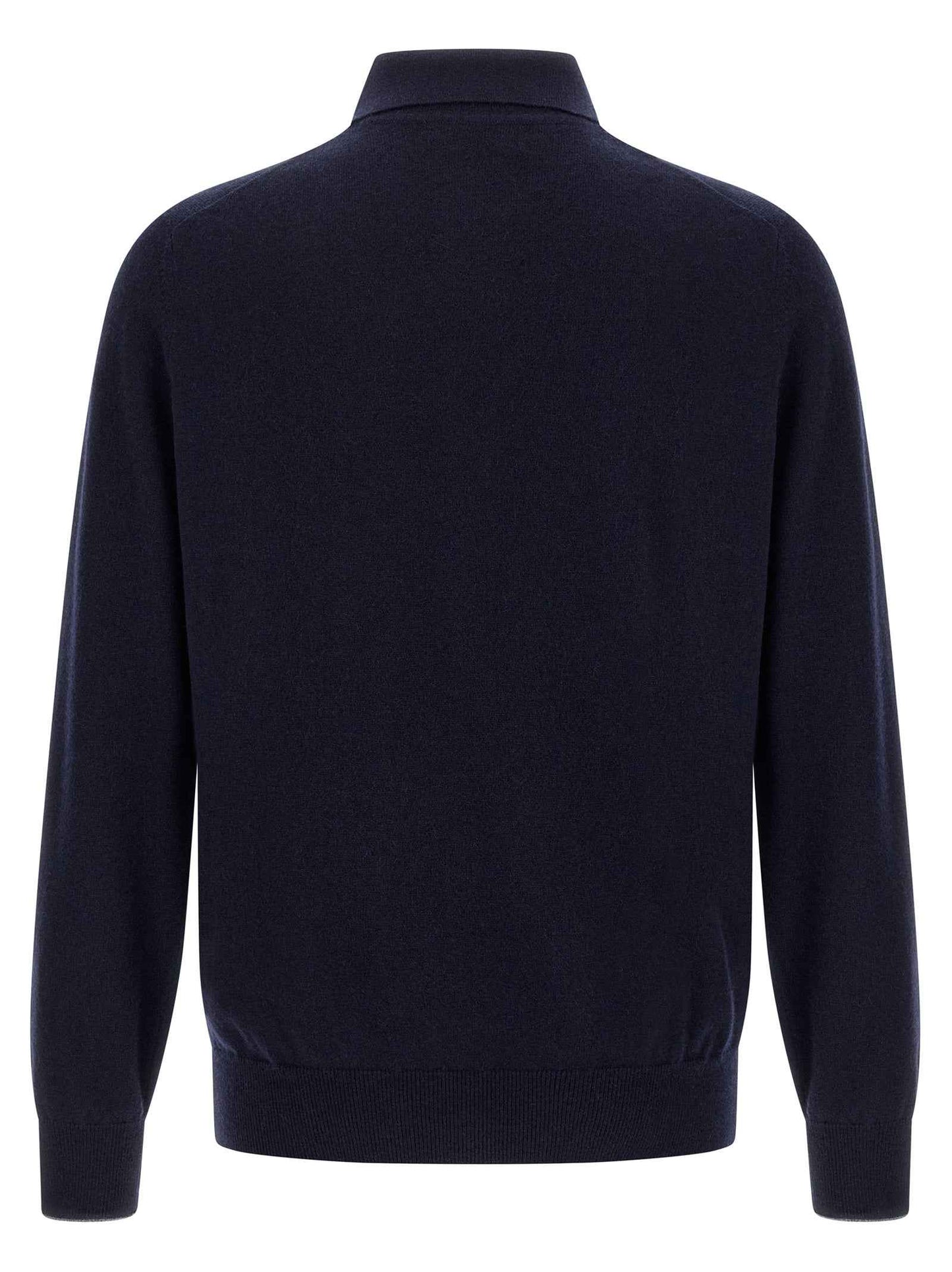 Blue Cashmere Polo Shirt