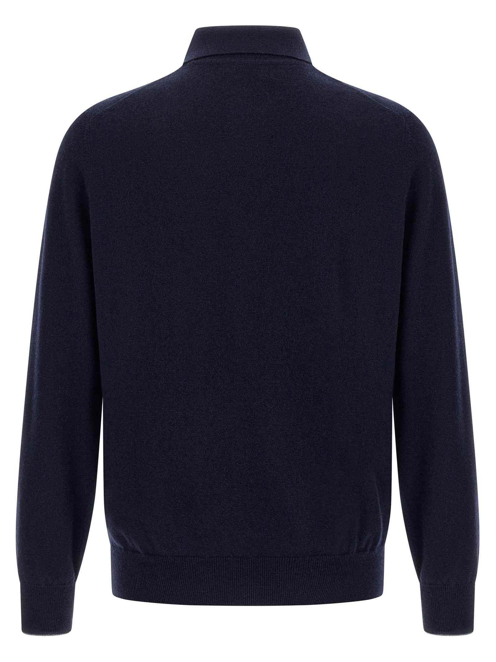 Blue Cashmere Polo Shirt