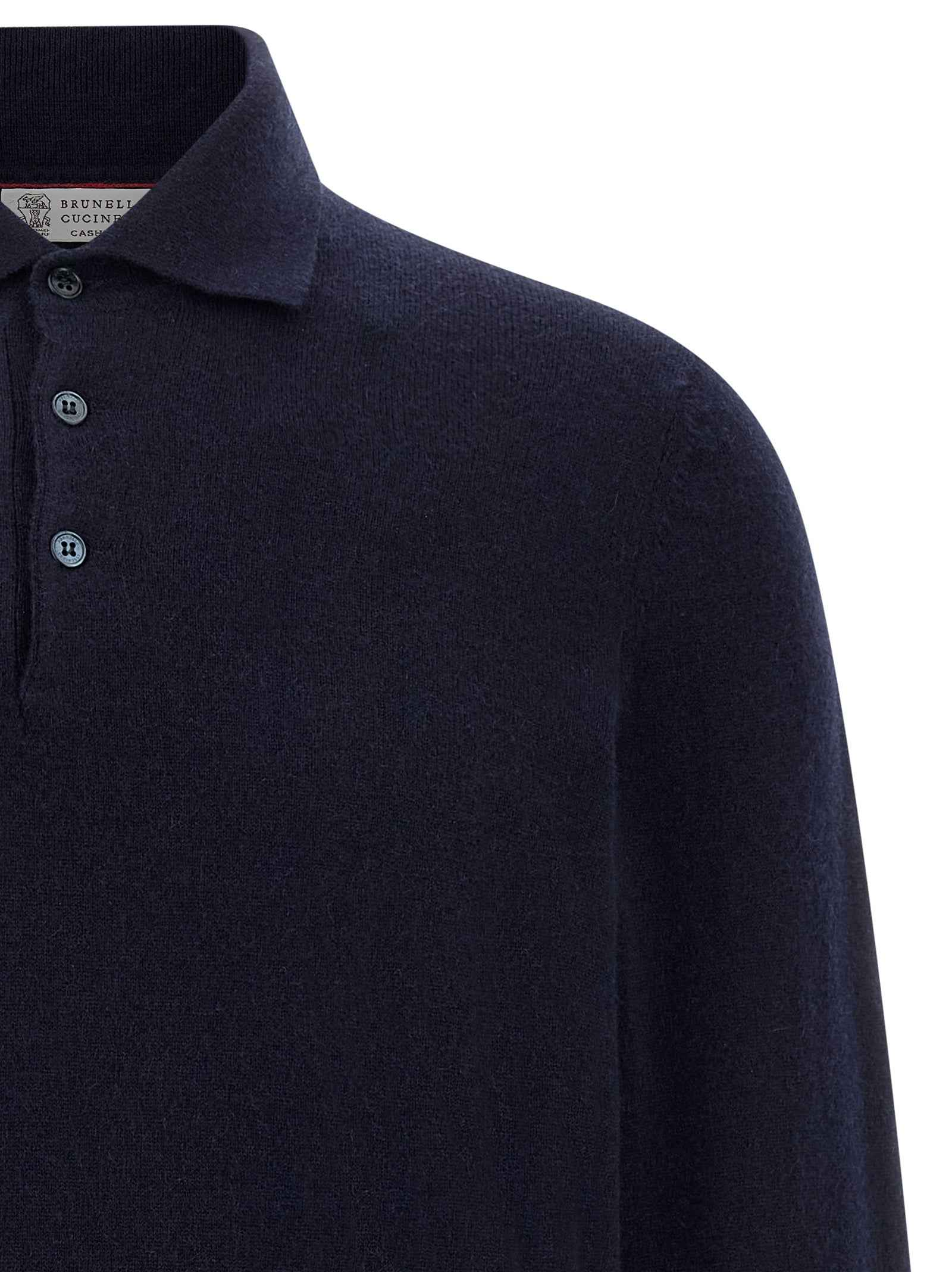 Blue Cashmere Polo Shirt