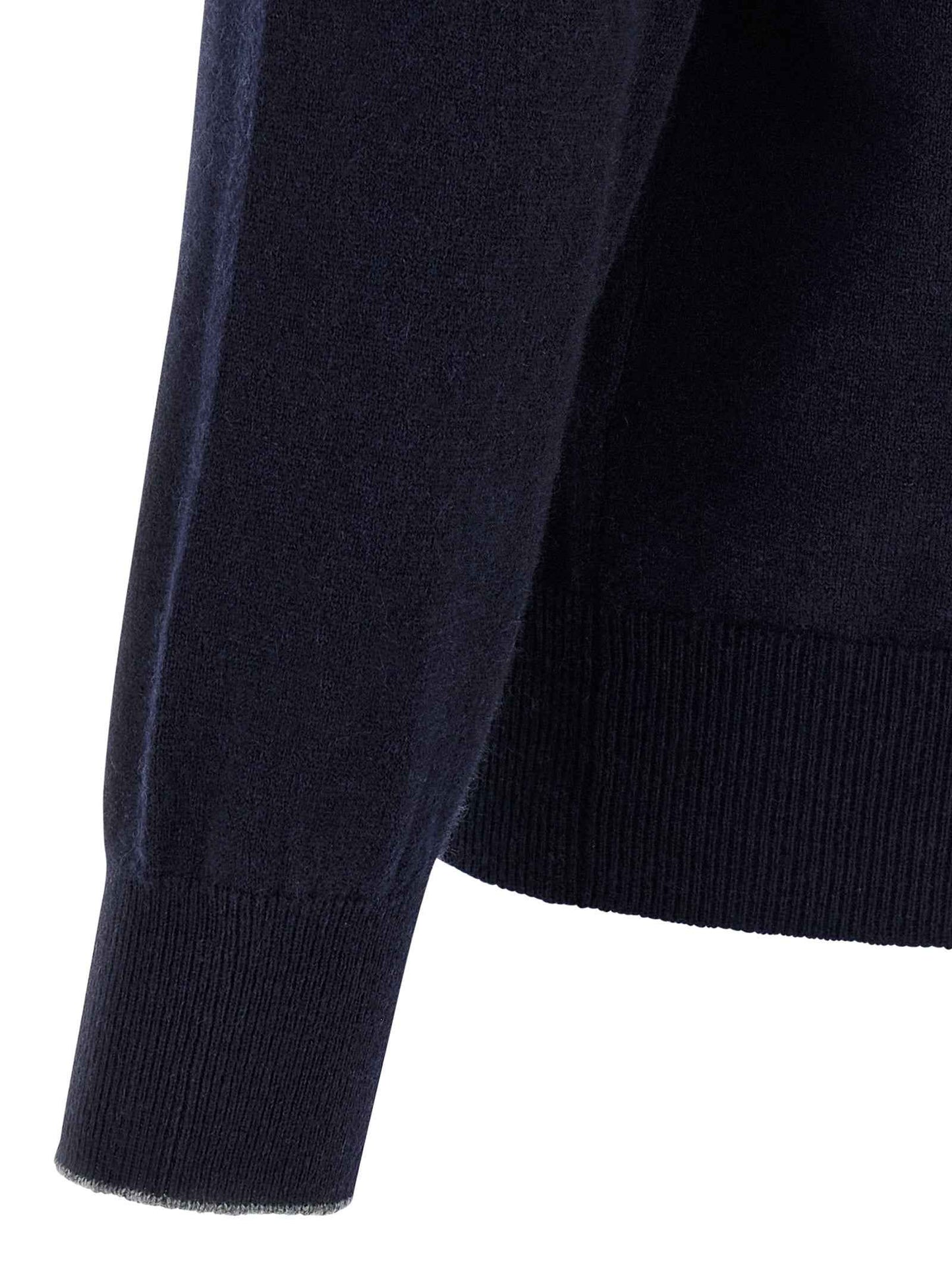 Blue Cashmere Polo Shirt