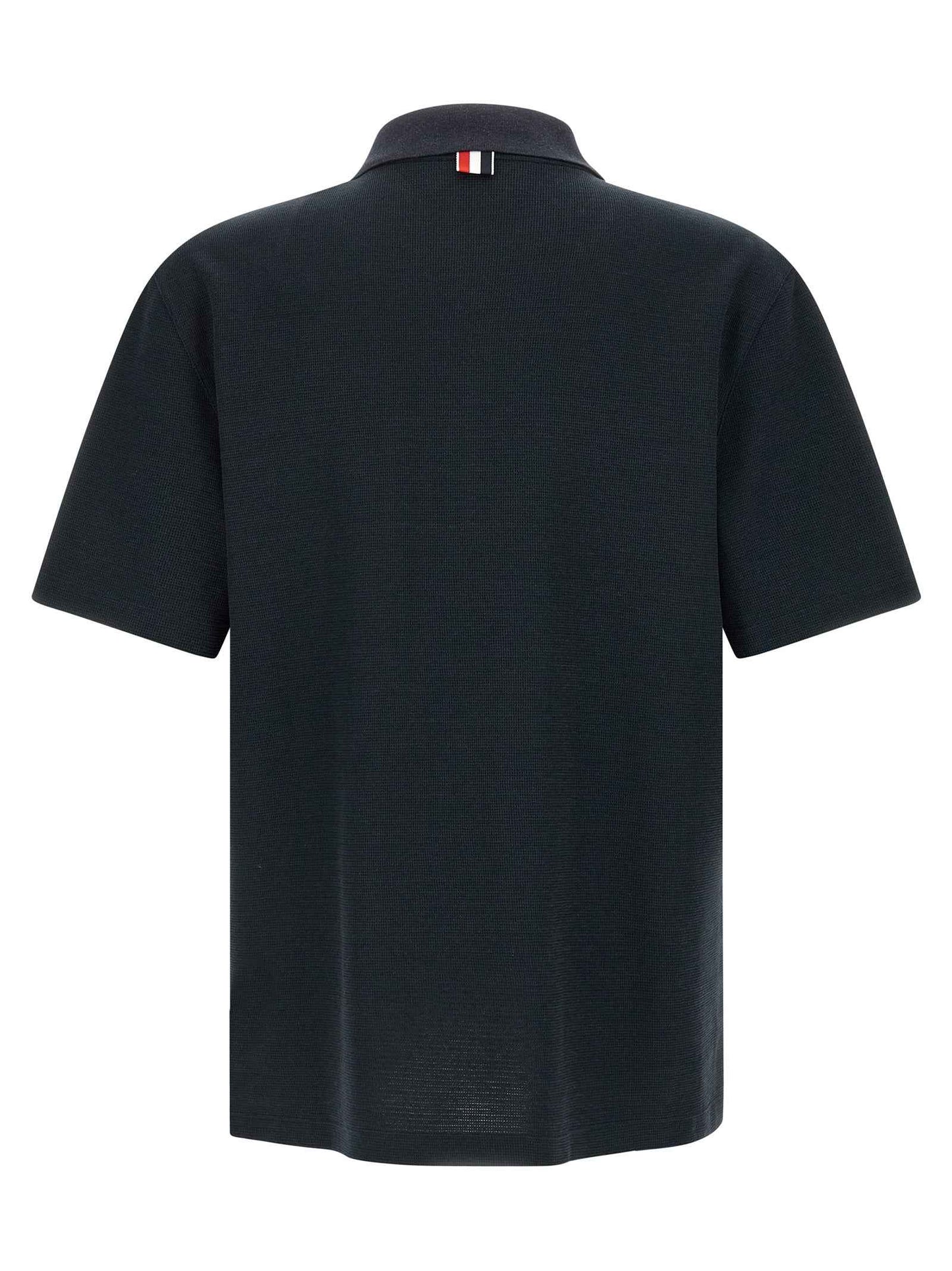 Blue Cotton Polo Shirt