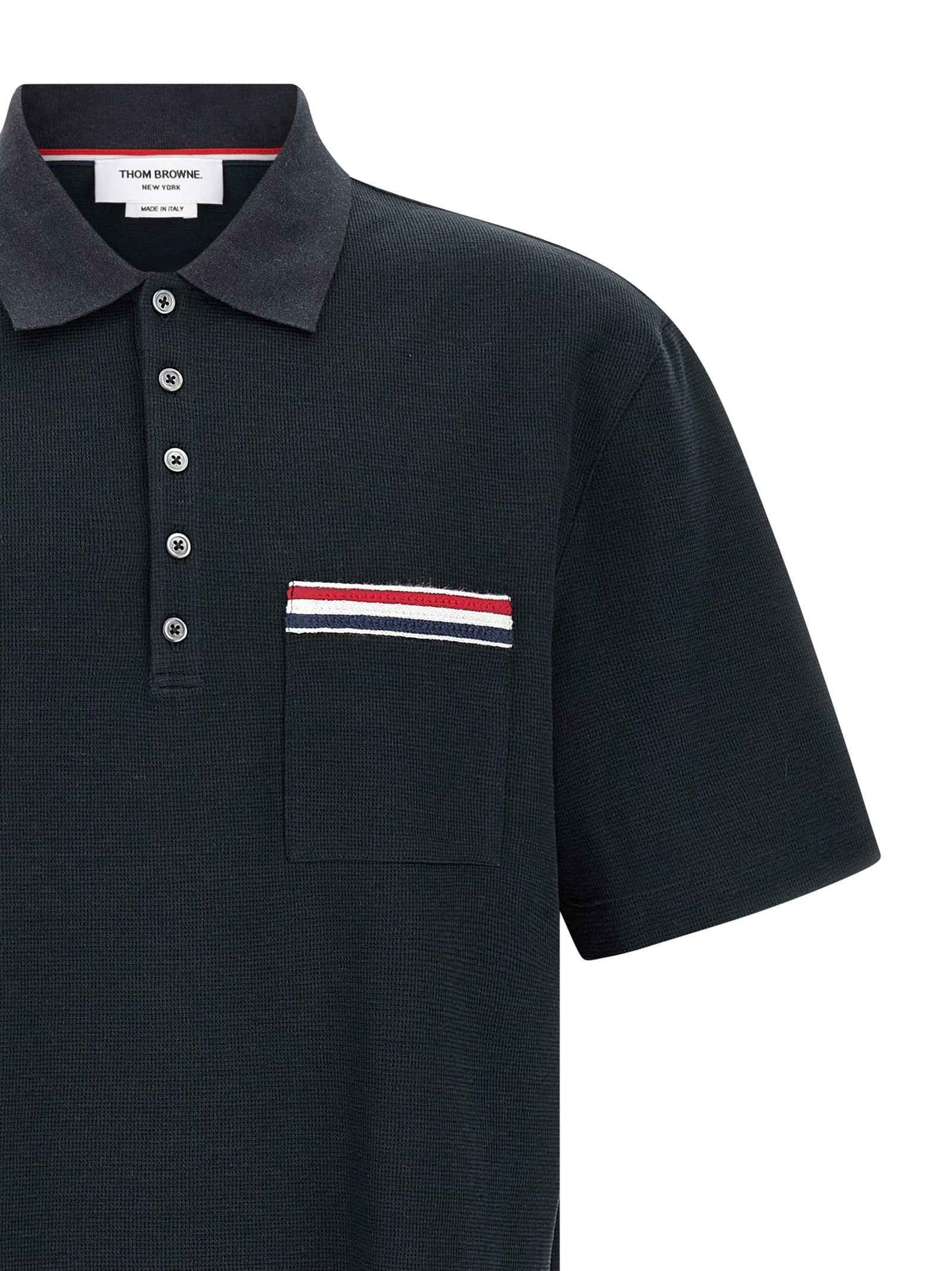Blue Cotton Polo Shirt