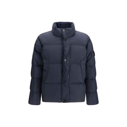 Blue Polyamide Full-Length Jacket