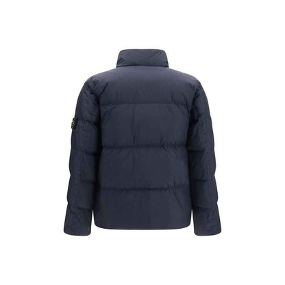Blue Polyamide Full-Length Jacket