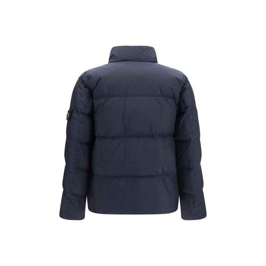 Blue Polyamide Full-Length Jacket