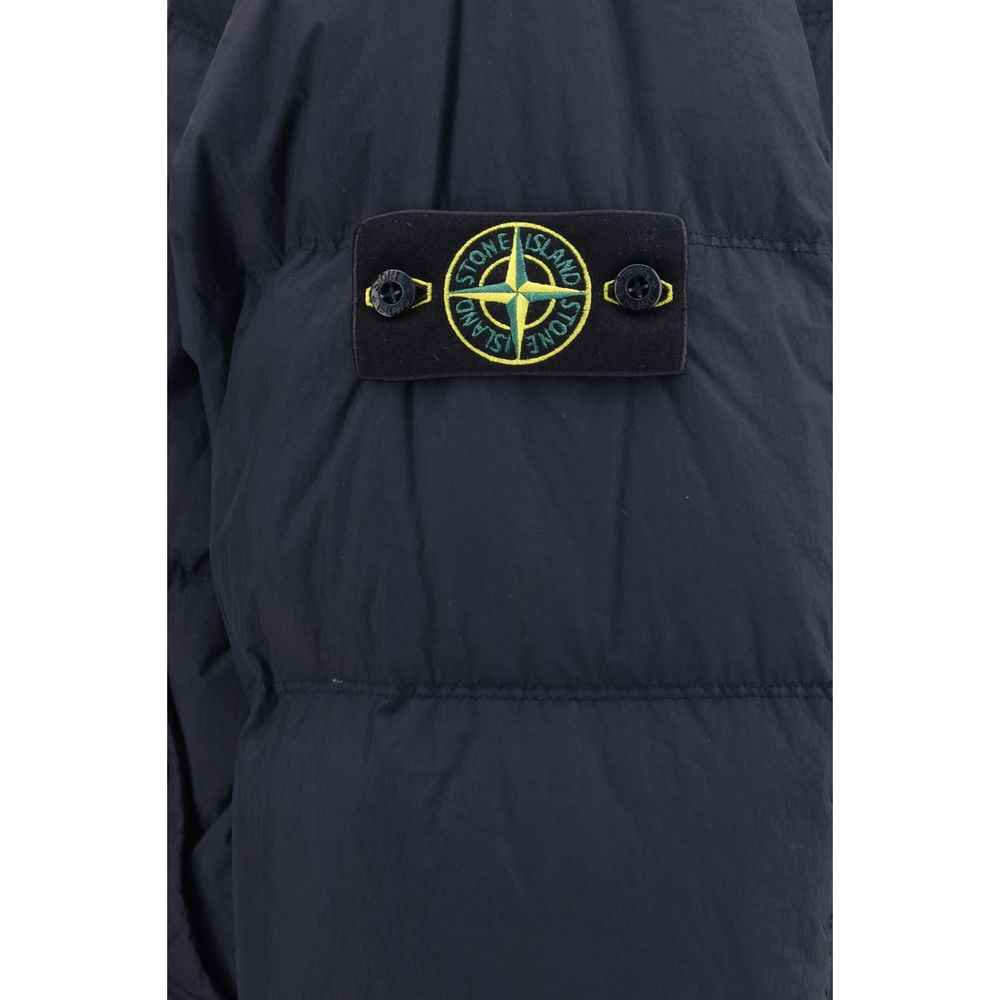 Blue Polyamide Full-Length Jacket