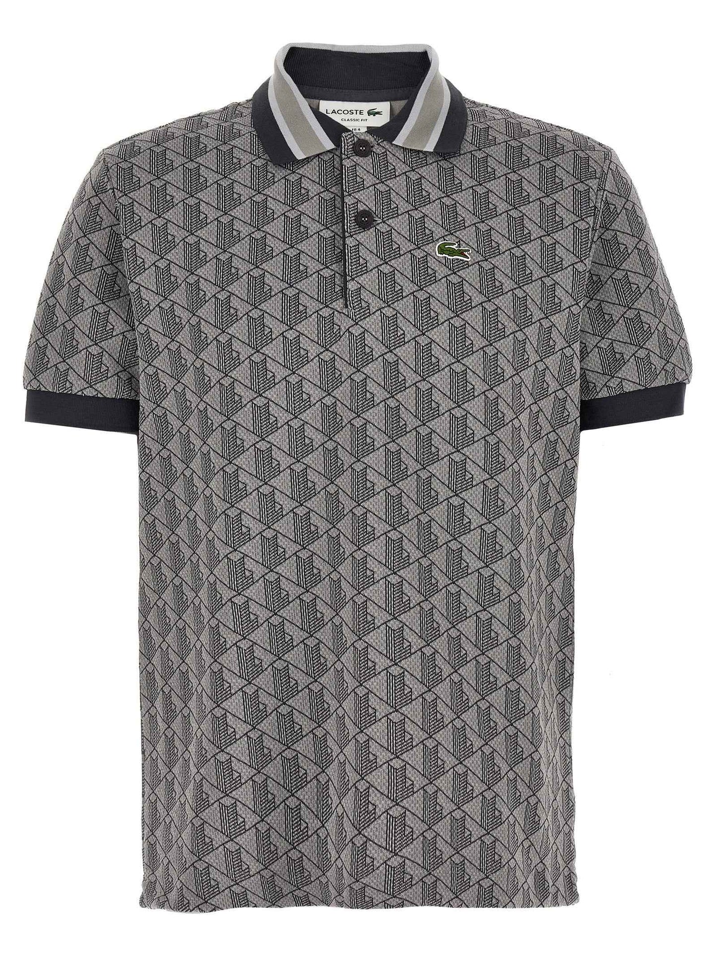 Gray Polyester Polo Shirt