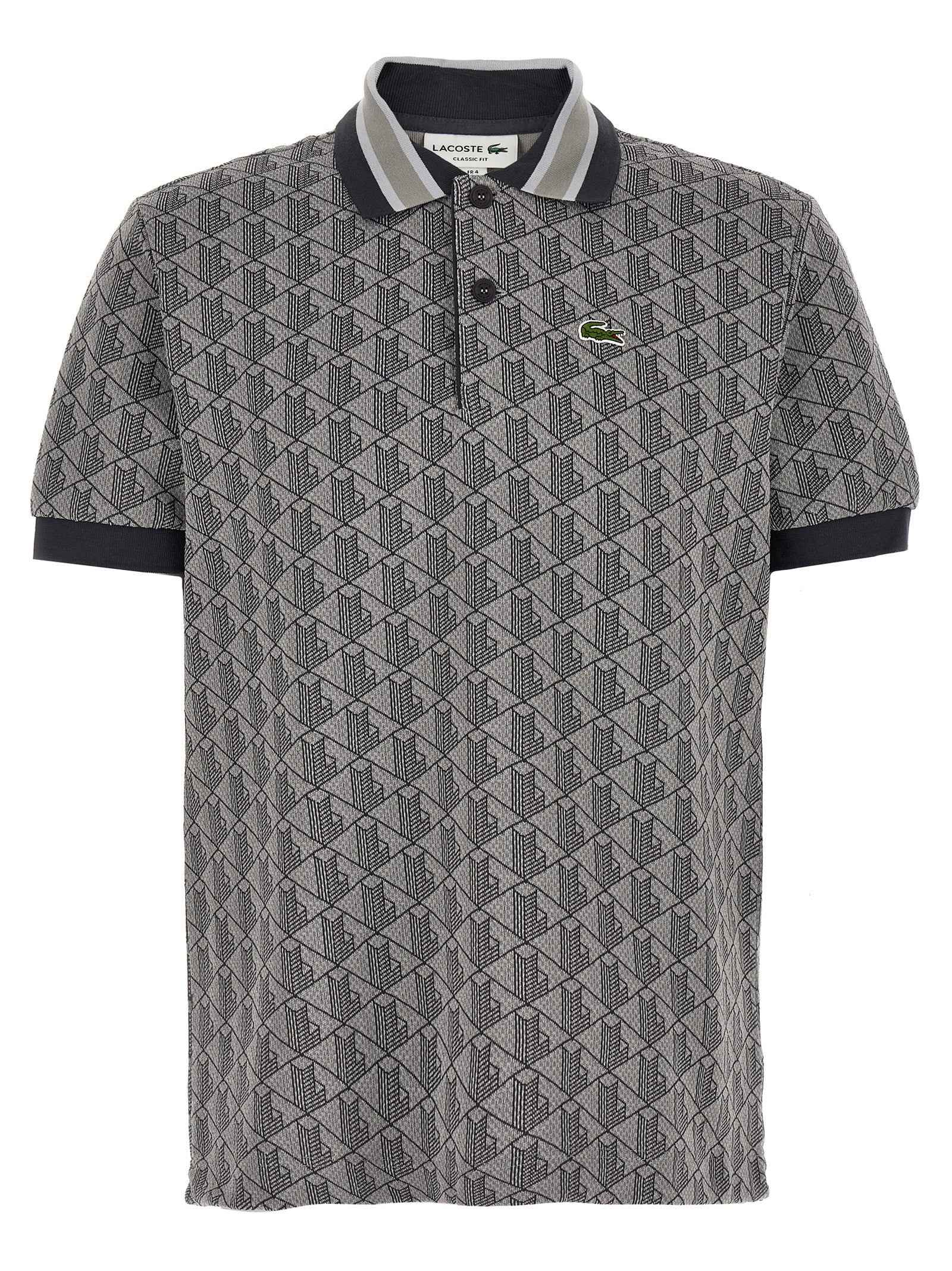 Gray Polyester Polo Shirt