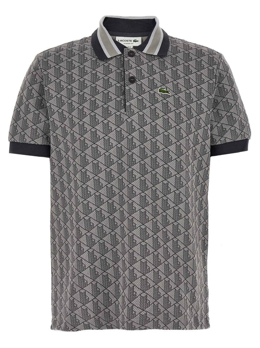 Gray Polyester Polo Shirt