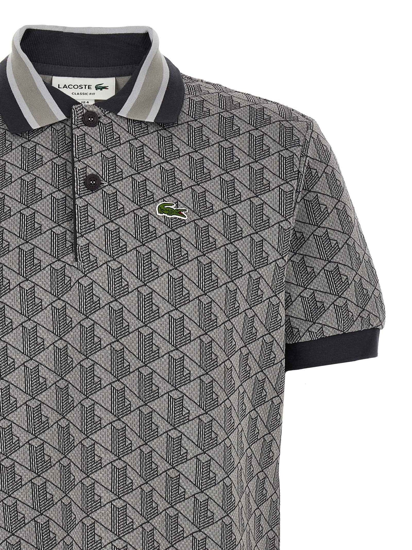 Gray Polyester Polo Shirt