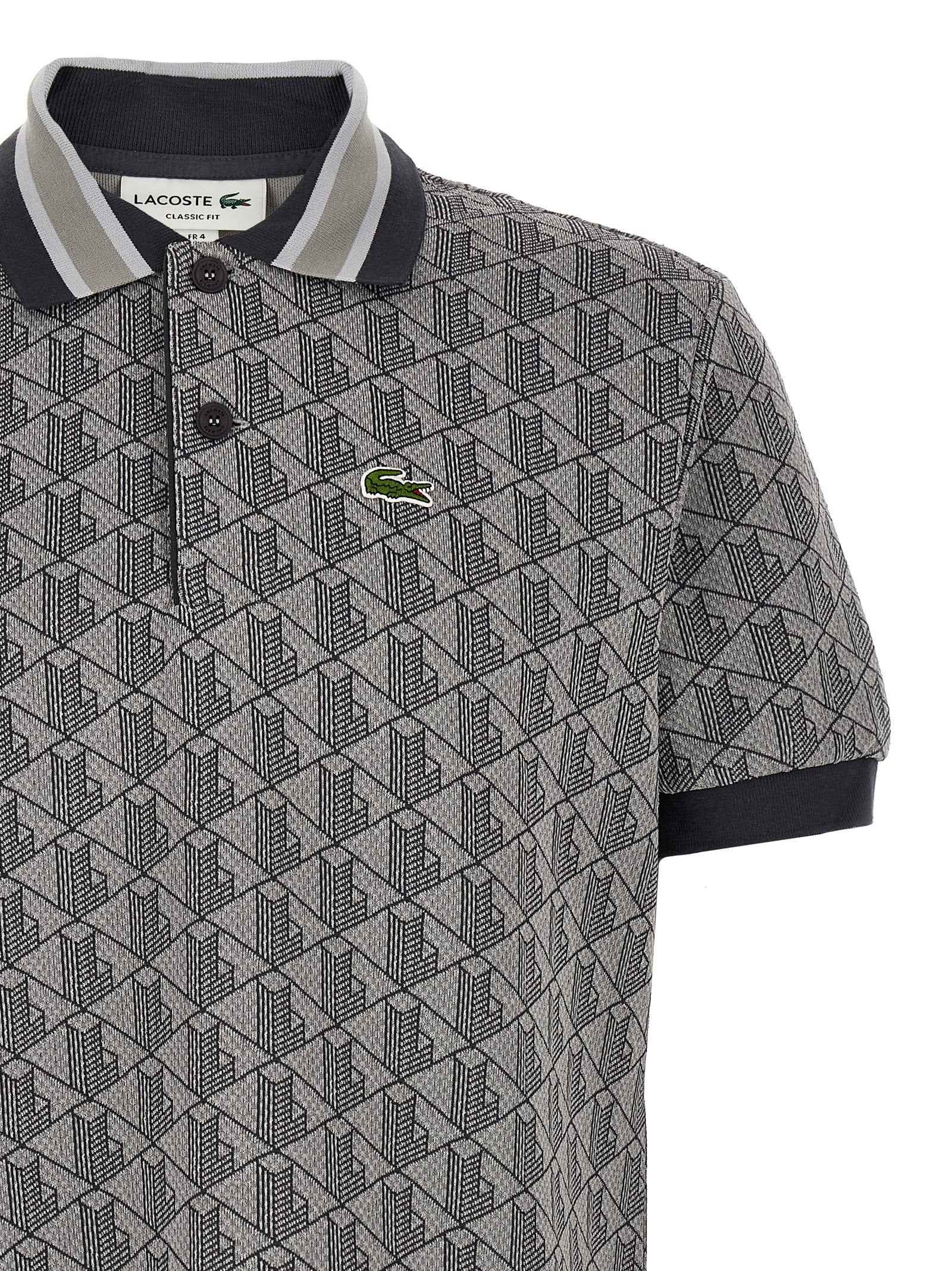 Gray Polyester Polo Shirt