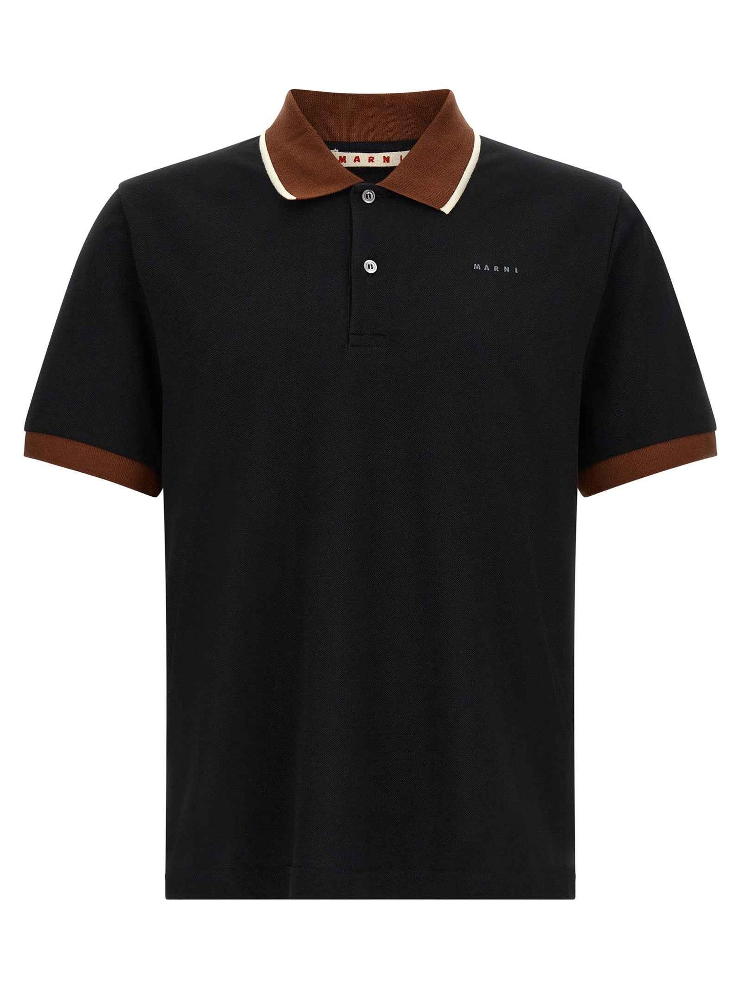 Black Cotton Polo Shirt