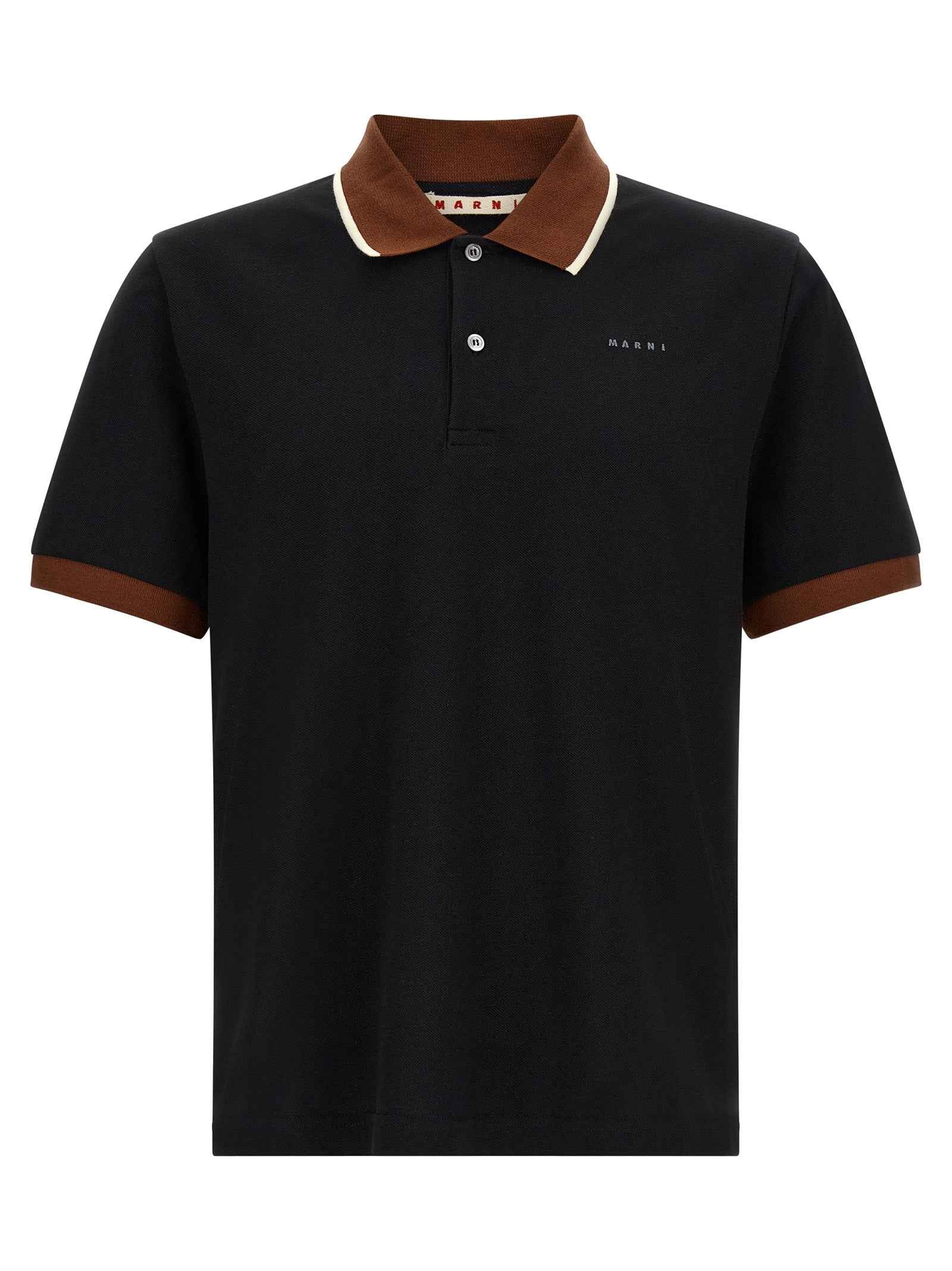 Black Cotton Polo Shirt