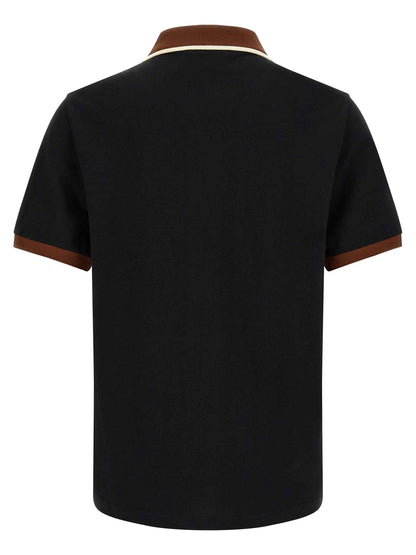 Black Cotton Polo Shirt