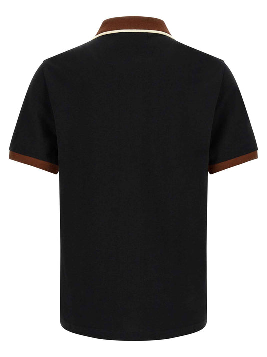 Black Cotton Polo Shirt