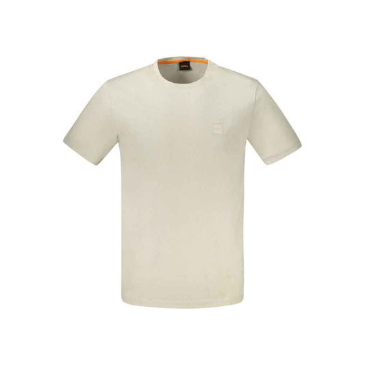Beige Cotton Men's T-Shirt
