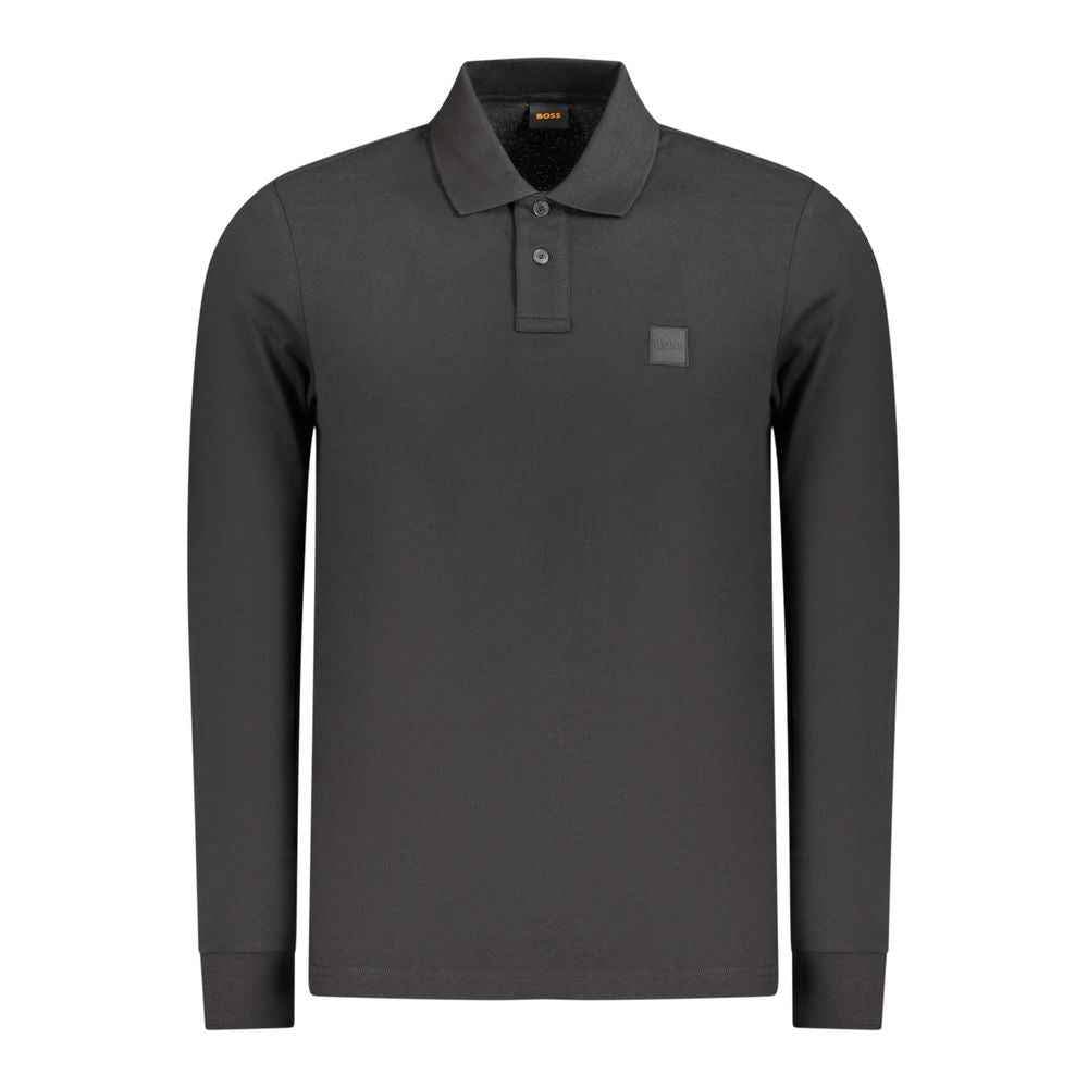 Black Cotton Men's Polo Shirt