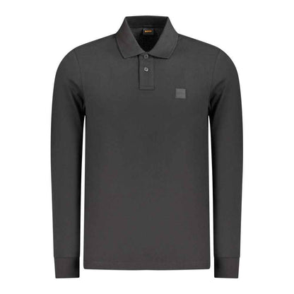 Black Cotton Men's Polo Shirt