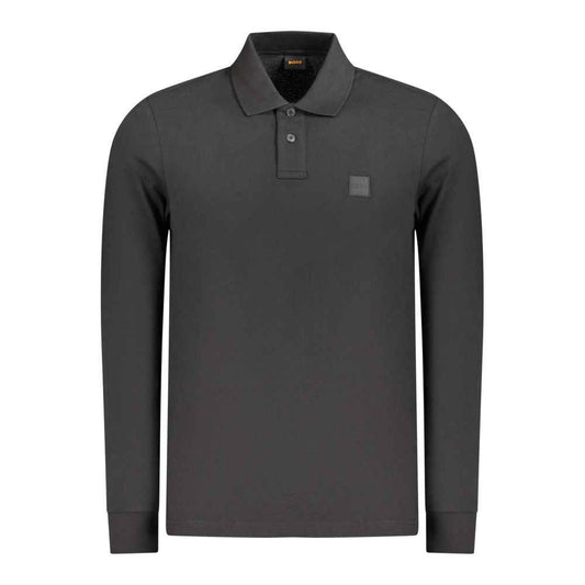 Black Cotton Men's Polo Shirt