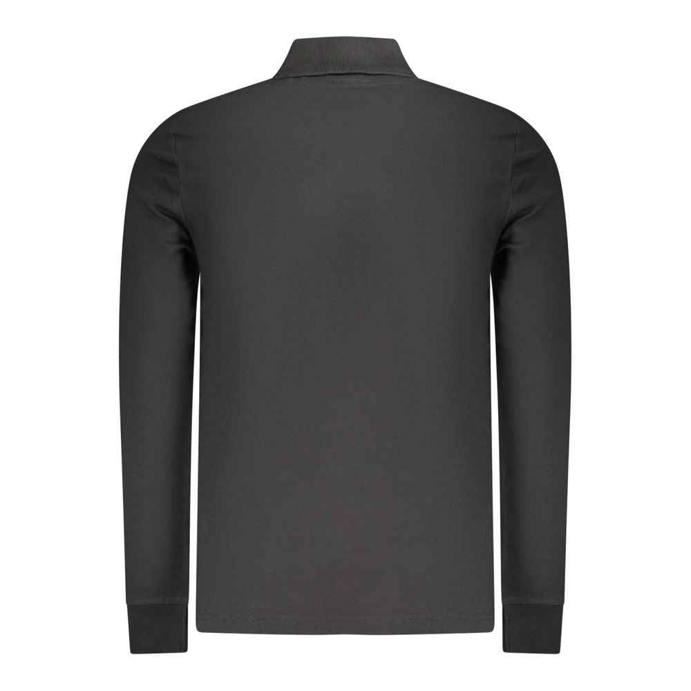 Black Cotton Men's Polo Shirt