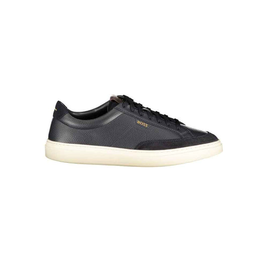 Blue Leather Men's Sneakers