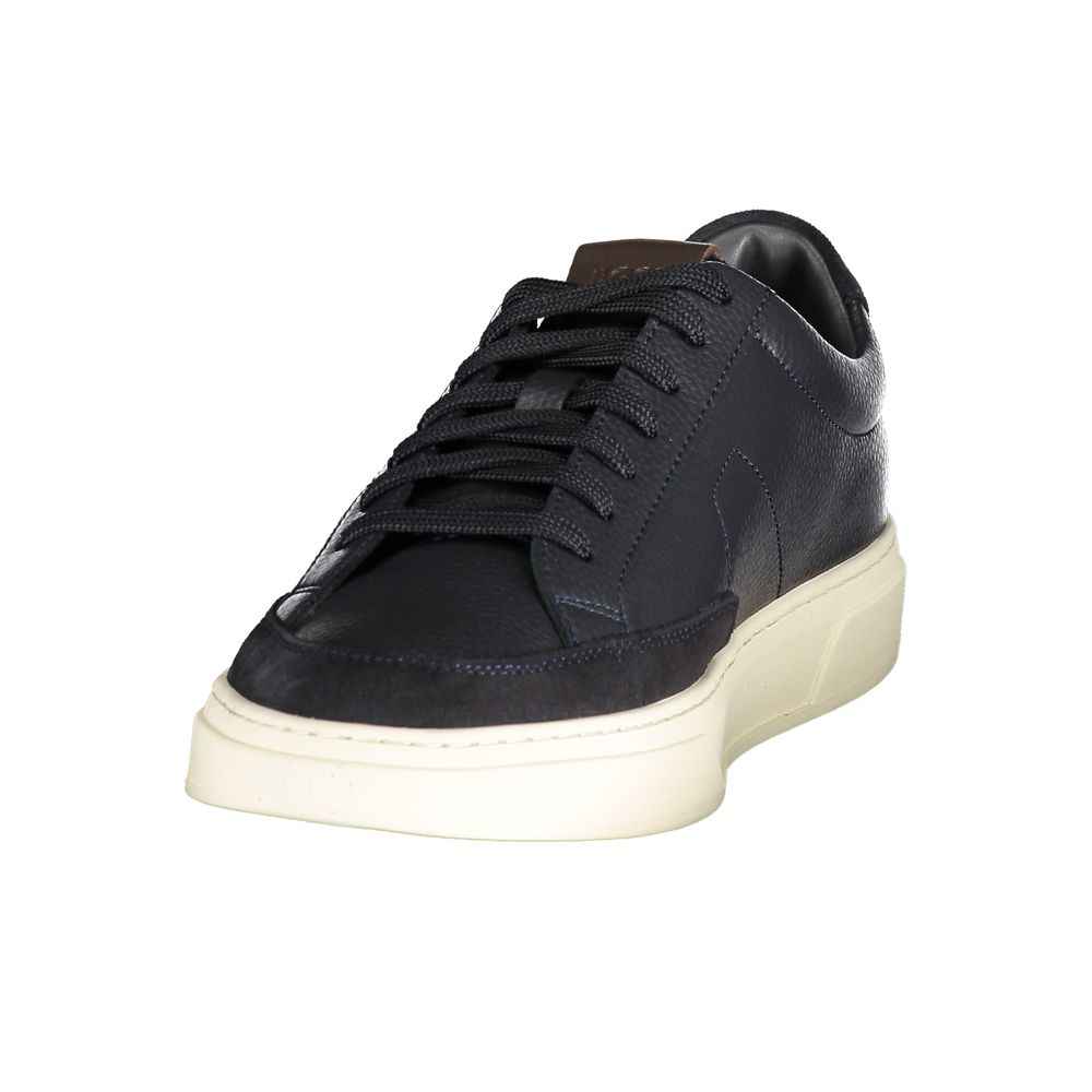 Blue Leather Men's Sneakers