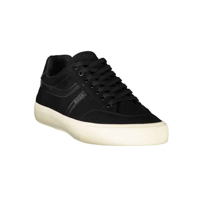 Black Polyurethane Men's Sneaker