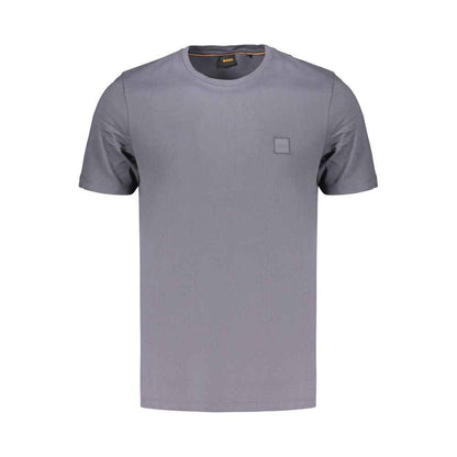 Blue Cotton Men's T-Shirt